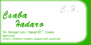 csaba hadaro business card